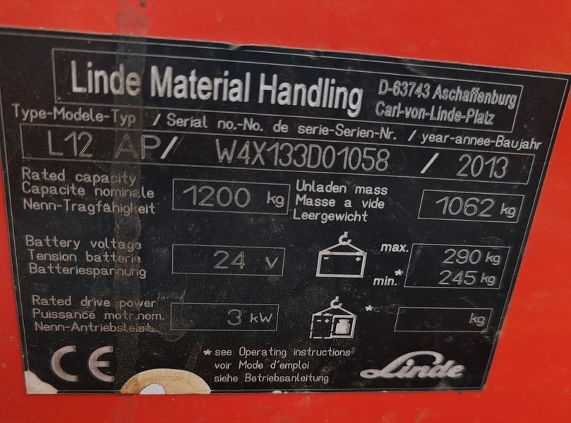 Linde L12AP DEFECT &mdash; вживана складська техніка | Booster Lift
