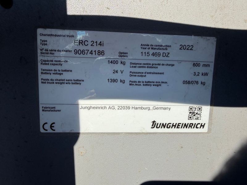 Jungheinrich ERC 214i lion 4.7m/ 2022y/ 1059h &mdash; вживана складська техніка | Booster Lift
