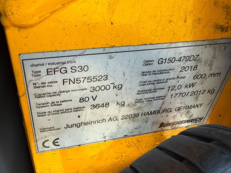 Jungheinrich EFG S30 4.7m/ 4v/ 5379h &mdash; б/у складская техника | Booster Lift