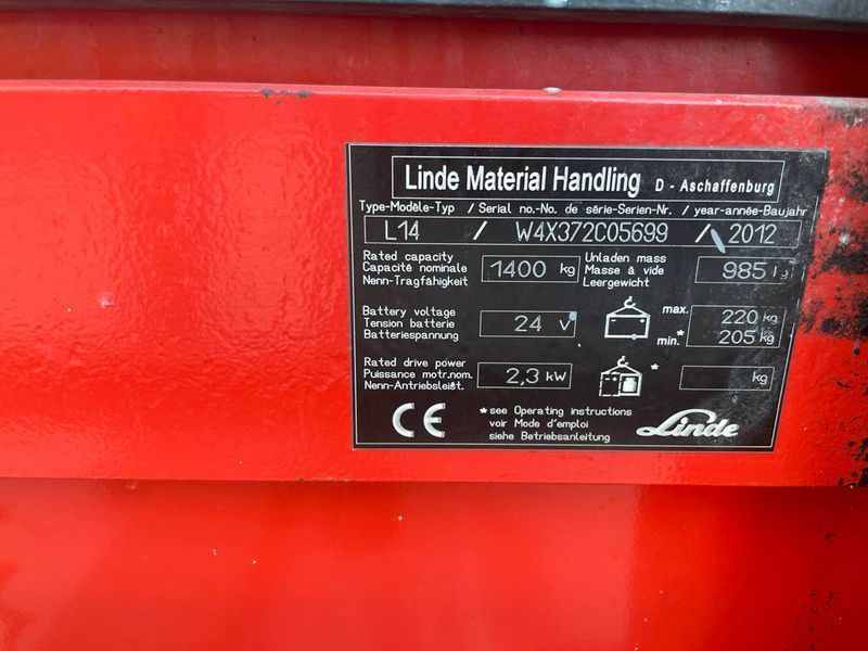 Linde L14 /scales/ 2012y/ 3.4m &mdash; вживана складська техніка | Booster Lift