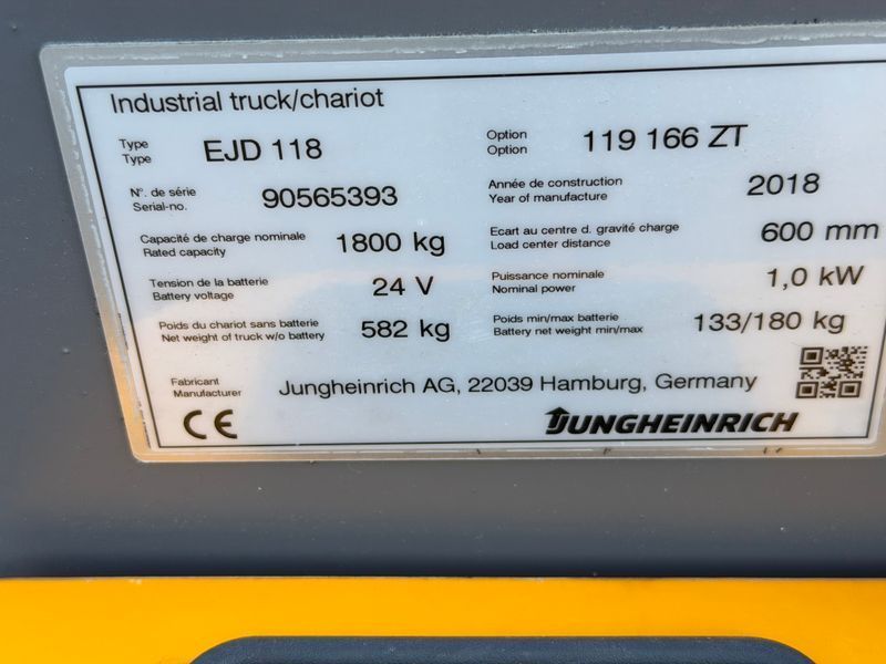 Jungheinrich EJD 118 1.6m/ 208mh/ &mdash; вживана складська техніка | Booster Lift