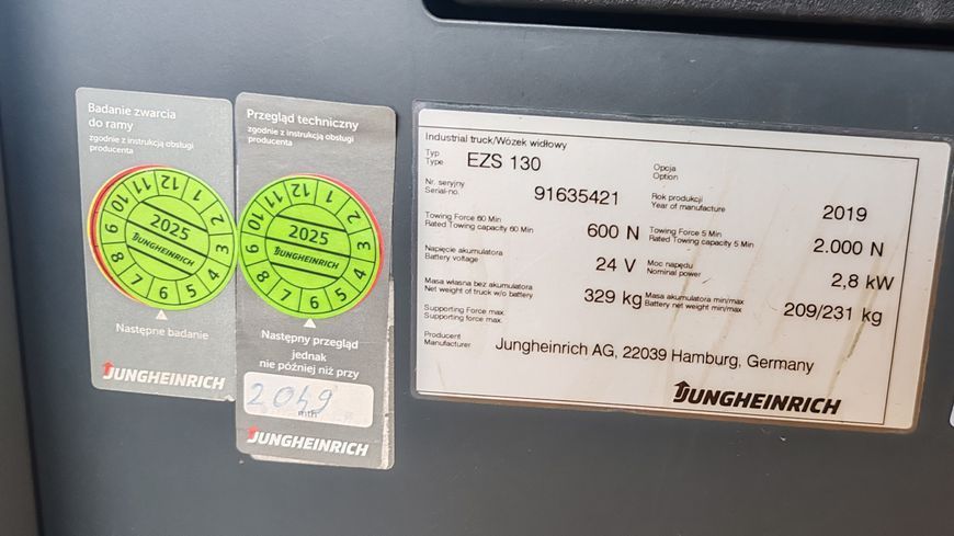 Jungheinrich EZS130 defect &mdash; вживана складська техніка | Booster Lift