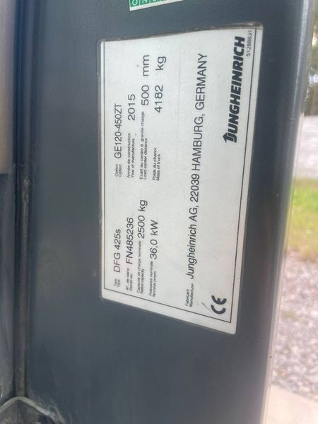 Jungheinrich DFG 425s 6190mh/ 4.5m/ 2.5t &mdash; вживана складська техніка | Booster Lift