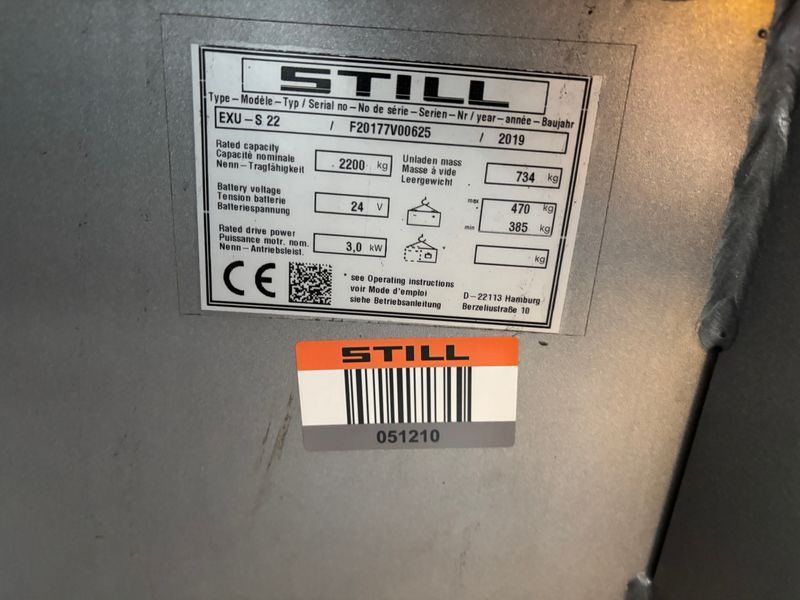 Still EXU-S22 &mdash; б/у складская техника | Booster Lift