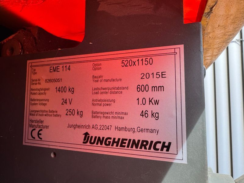 Jungheinrich EME114 - NEUE Batterien 10/2025 &mdash; вживана складська техніка | Booster Lift